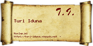 Turi Iduna névjegykártya